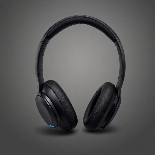 wireless headphones blue accent